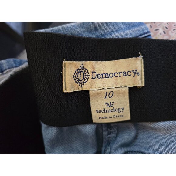 Denim Skirt By Democracy boho cottagecore peasant y2k mini skirt - Picture 4 of 5
